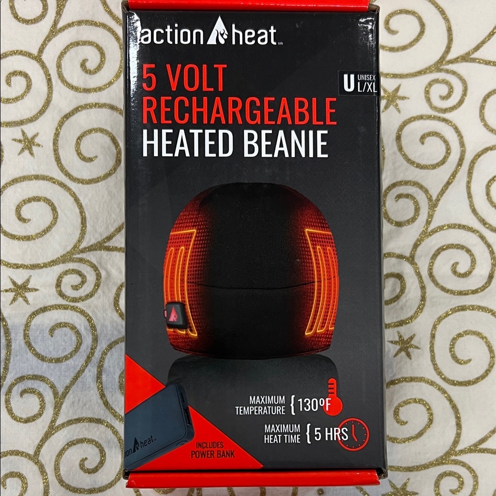 Black Heated Beanie